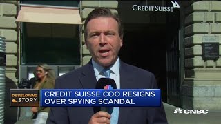 Credit Suisse COO resigns over spying scandal [upl. by Atiuqaj]