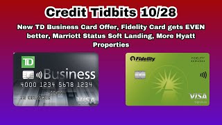 Credit Tidbits 1028  Big TD Business Card Offer New Hyatt properties Status News [upl. by Schoenfelder910]