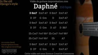 Daphné 150 bpm  Gypsy jazz Backing track  Jazz manouche [upl. by Cutlip]