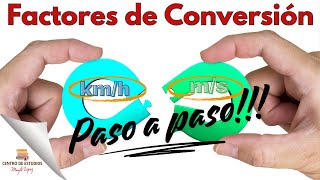 Cambio de UNIDADES por FACTORES DE CONVERSIÓN► VELOCIDAD edutuber educacion fisika física [upl. by Alysoun]