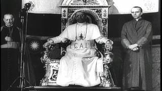 Pope Pius XII blesses the US troops after liberation of Rome in Roman Catholic CHD Stock Footage [upl. by Ailecnarf]