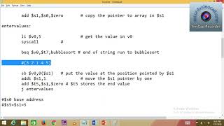 Lecture 16 Bubble sort Mips AssemblyLanguage ProgramingMachine Generated code [upl. by Ninnetta]