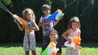 Nerf Water Soaker PRANK WAR [upl. by Caty241]