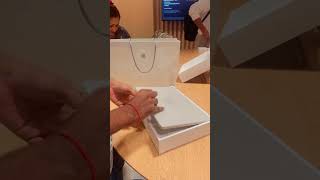 MacBook Air M2 unboxing at Apple saket mackbook [upl. by Eatnwahs]