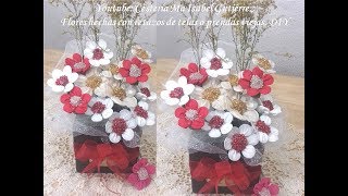 Flores hechas con retazo de telas o prendas de vestir viejas DIY [upl. by Atinahs653]