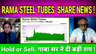 RAMA STEEL TUBES SHARE LATEST NEWS TODAY I RAMA STEEL TUBES SHARE ANALYSIS I S B STOCK NEWS [upl. by Russi]