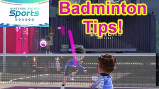 Nintendo Switch Sports Top 5 Badminton Tips [upl. by Baram]