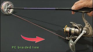 GREAT IDEA FOR ATTACHING FISHING LINE  Ini adalah cara benar pasang benang PE ke REEL pancing [upl. by Adnoraj]