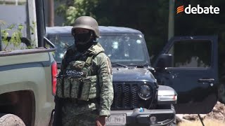 Otro enfrentamiento se registra en Costa Rica Sinaloa armados dejan camionetas de lujo baleadas [upl. by Ataynek]