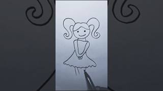 How To Draw Girl drawing for kids youtubeshorts ytshorts drawing girldrawing [upl. by Sillek]