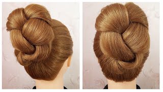 Trendy Hairstyle Trick for Long Hair Ponytail ❤️ Braided High Bun Tutorial ❤️ Coiffures Simples [upl. by Lenej]