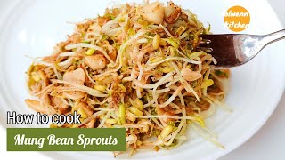 How To Cook Mung Bean Sprouts  Bean Sprouts Recipe  Korean Side Dishes  Nolwenn Kitchen [upl. by Ainat]