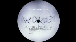 Paul Van Dyk  Words For Love1997 [upl. by Niwri]