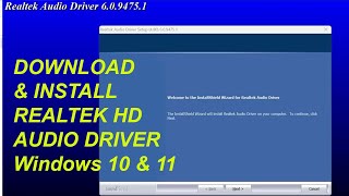 How to Download and Install Realtek High Definition Audio Driver Windows 10 and 11 [upl. by Kcor]