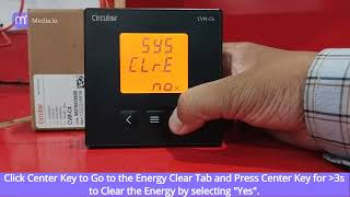 How to clear the Energy KWH values in CIRCUTOR CVMC4 ENERGY ANALYZER  SETTINGS [upl. by Oiruam421]