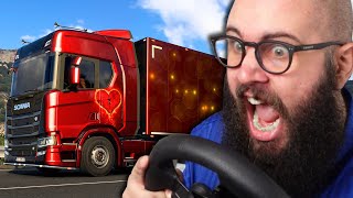 UOMO con FOGLIO ROSA GUIDA PERICOLOSAMENTE su EURO TRUCK SIMULATOR [upl. by Lerad]