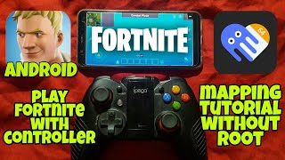 How to Play Fortnite Android with Controller without ROOT  Mapping Tutorial [upl. by Artinek]