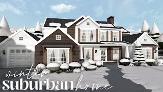 Bloxburg  Winter Suburban Home  House Build [upl. by Dianna]