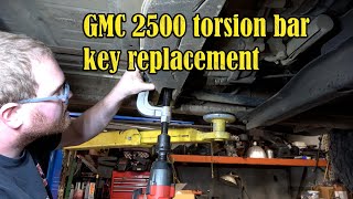 2002 GMC Sierra 2500 Torsion Bar Key Leveling Kit Install [upl. by Longawa717]