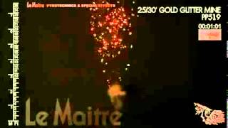 Gold Glitter Mine 30ft Stage Pyrotechnic Demo LeMaitre [upl. by Alberik777]