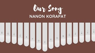 Our Song  Nanon Korapat  Kalimba Cover with Tabs chorus only [upl. by Gautea]