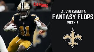 Alvin Kamara EVERY TOUCH vs Broncos  Fantasy Flops Week 7 😬🤦‍♂️ [upl. by Nosrac]