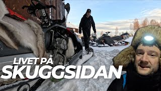 Snöskoterskruvning snöstorm finväder matlagning vinterliv Motortorpande pågår [upl. by Ripp]