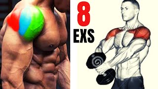 8 BEST SHOULDERS EXERCICES WITH DUMBELLS  Meilleurs exercices épaules avec haltères [upl. by Maurey]