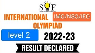 Olympiad level 2 results declared 202223  Olympiad level 2 results 202223 for class 3 to 12th [upl. by Idette935]