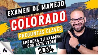 EXAMEN TEORICO DE MANEJO COLORADO 2024 I PREGUNTAS QUE MÁS SALEN 123 [upl. by Marcoux162]