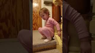 Toddler Pretends to Poop on Tiny Toilet  1023159 [upl. by Razec441]