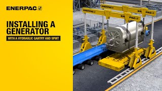 Generator Installation  With a Hydraulic Gantry and SPMT [upl. by Airtal]