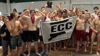 Fitch coop repeats as ECC boys swimming champs [upl. by Naegem]