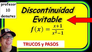 👉 DISCONTINUIDAD evitable de una función racional  de salto infinito Ejercicio resuelto [upl. by Adaval]