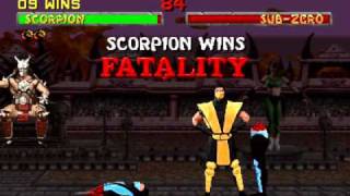 Mortal Kombat 2  Scorpion Arcade playthrough [upl. by Acinonrev]