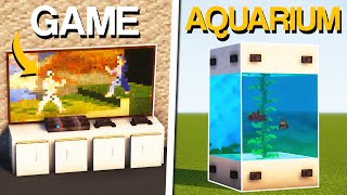 Minecraft 20 BEST Furniture Build Hacks amp Ideas [upl. by Cirenoj]