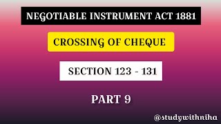 Crossing of Cheque under Negotiatiable Instrument Act in Tamil negotiableinstrument civiljudgeexam [upl. by Haeel654]