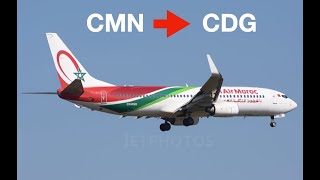 FULL FLIGHT  Casablanca CMN to Paris CDG  Royal Air Maroc B737800 [upl. by Dodge]