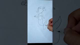 Disney princess mermaid drawing shorts [upl. by Ardua]