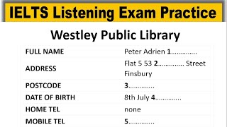 Westley Public Library listening practice test 2023 with answers  IELTS Listening Practice Test [upl. by Raine20]