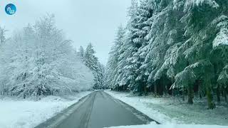 RONDRIT door een PRACHTIG BESNEEUWD ARDENNEN 271121 [upl. by Gypsie]