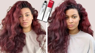 How I dye my natural hair RedBurgundy  NO bleach [upl. by Sergius365]