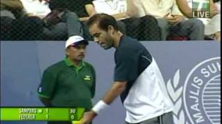 Sampras v Federer  Kuala Lumpur 2007 2nd EXO 19 [upl. by Araiet]