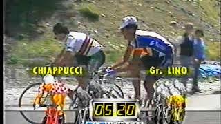 Tour 1992 13 SaintGervais  Sestriere CChiappucciFVonaMIndurain [upl. by Soiritos67]