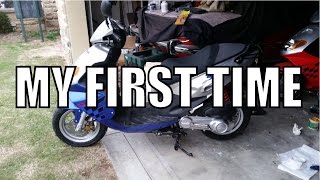 First ever ride on a 50cc Scooter Damelin Sfive GoProHD [upl. by Hinson682]