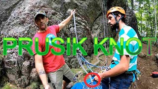 CLIMBING WITH SERGIO  HOW TO DO A PRUSIK CLIMBING KNOT [upl. by Yenaj209]