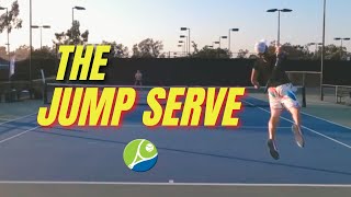 The Most Unorthodox and Physically Demanding Tennis Serve to Do  The Jump Serve [upl. by Beeck83]