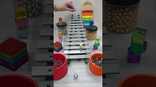 Satisfying Marble run Xylophone Colored Pearl Balls Glockenspiel [upl. by Doownelg]