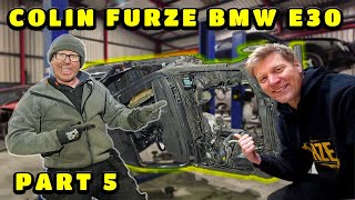 Finally getting Colin Furze BMW E30 on a rotisserie [upl. by Naltiac]