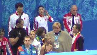 Sochi 2014 VolosozharTrankov MooreTowersMoskovich before warmup SP 00662 [upl. by Akeme138]